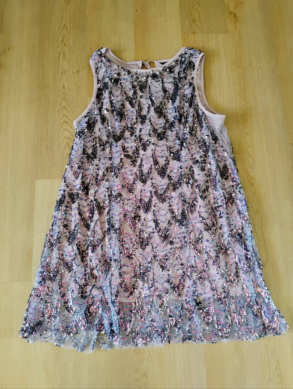 Torrid Pale Pink Sequin Art deco Sleeveless Dress